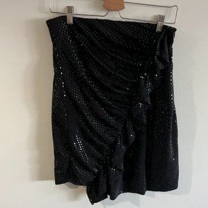 Michael Kors Metallic Ruffle knee length Skirt